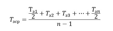 Формула расчета среднего товарного запаса за выбранный период